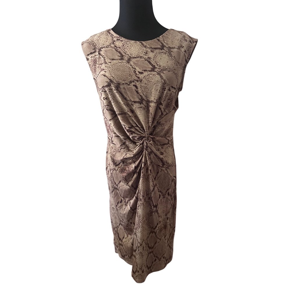 Apt 9 Brown Snake Print Dress Size M